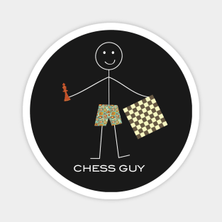 Funny Mens Chess Player Magnet